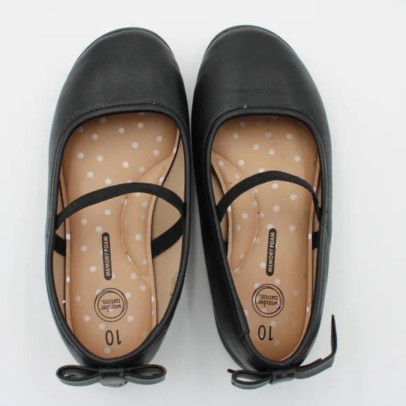 Wonder Nation Toddler Ballet Flats w/ Bows | Size 10 - Picture 4 of 5